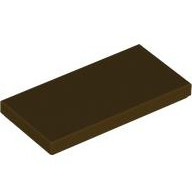 Lego destička 2x4, tmavě hnědá (6381678, 6566046)